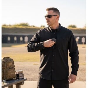 5.11 Tactical Long Sleeve Shirt XL Black Operator Utility Concealment Ready